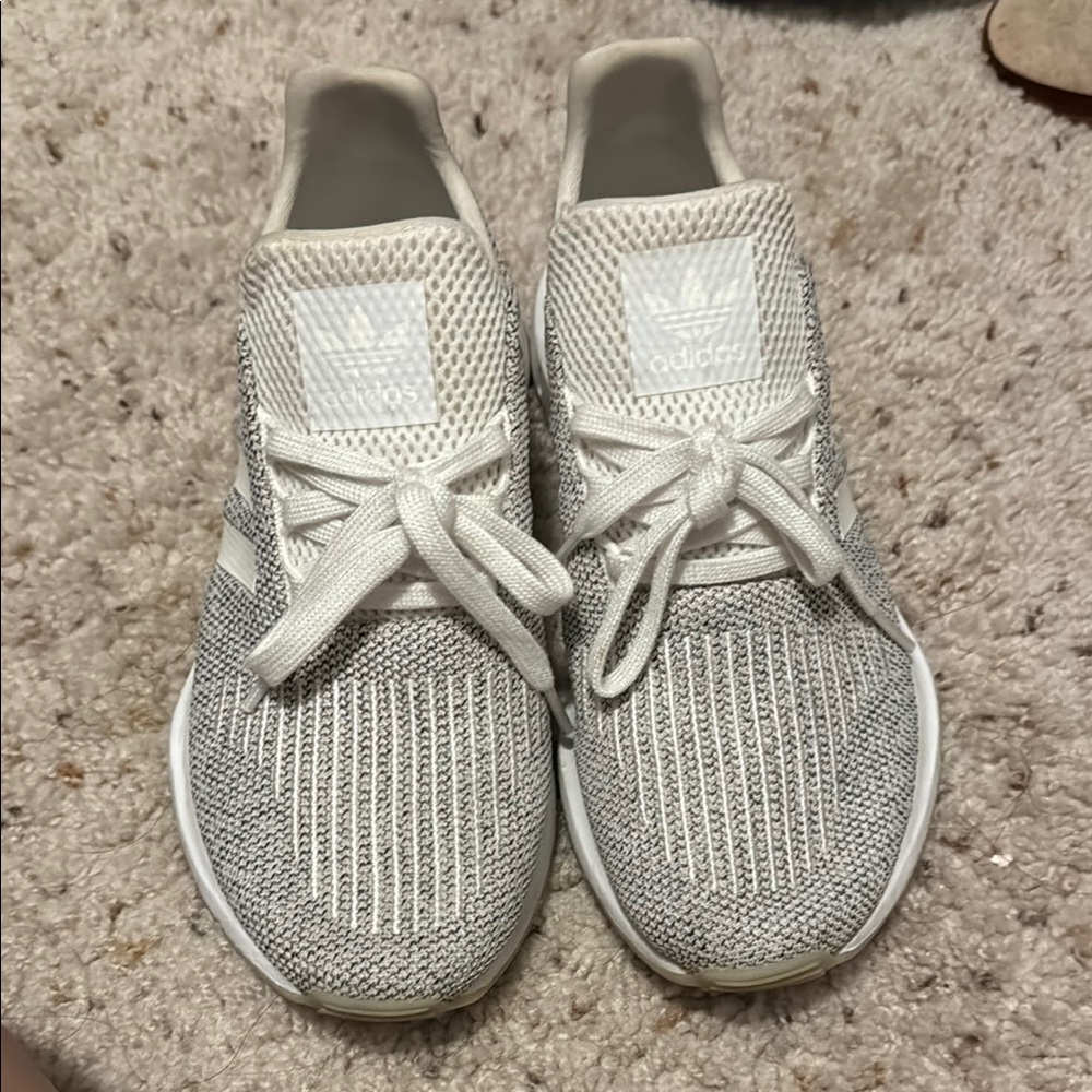 Adidas Knit Gray and White Sneakers
